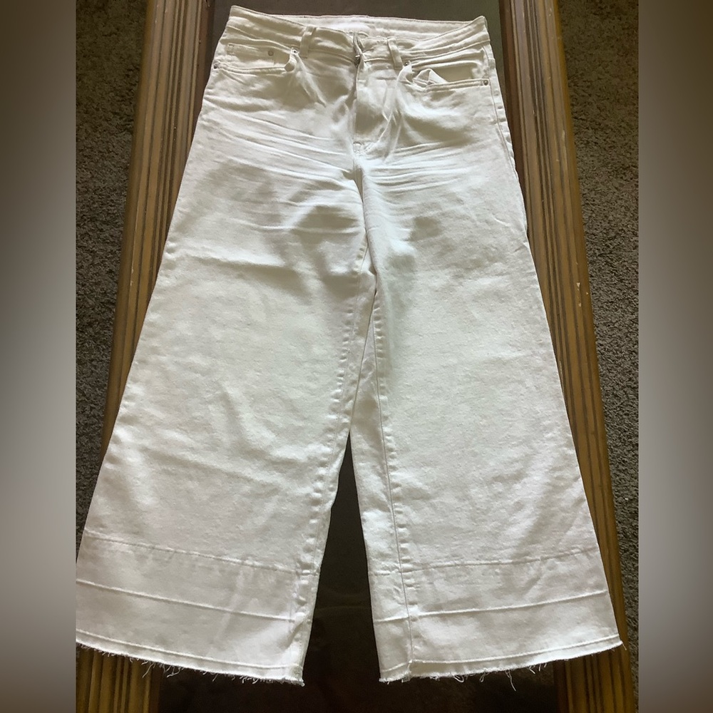& Denim size 30 , cropped.